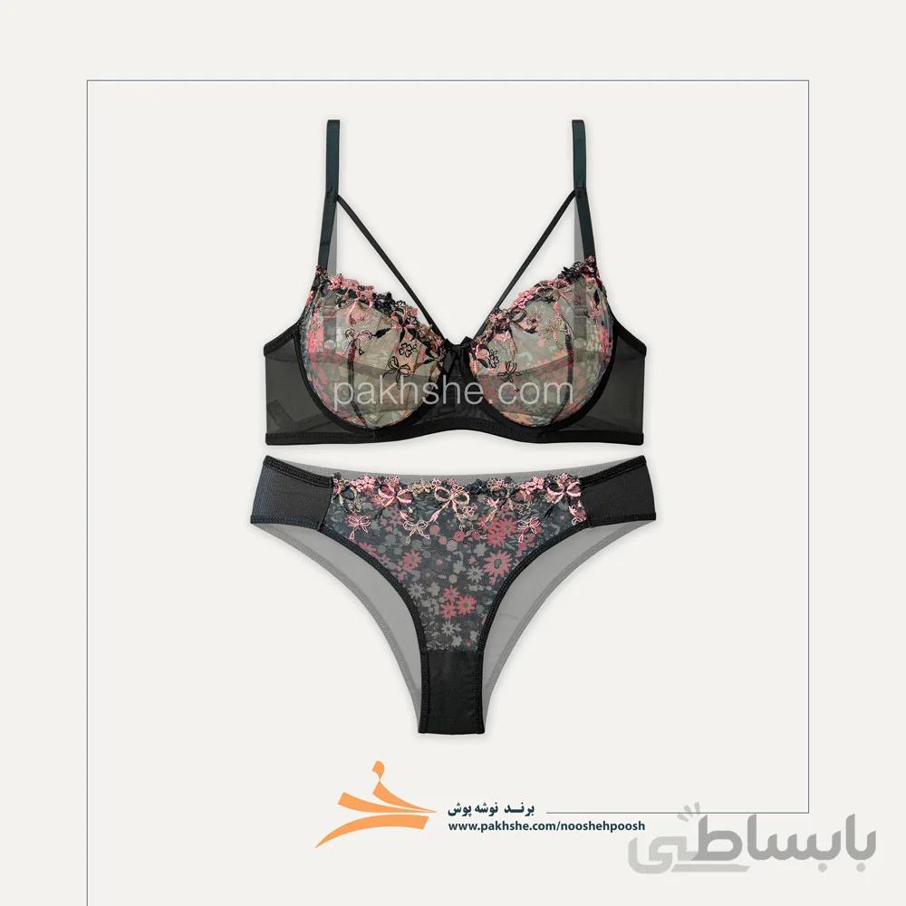 ست مشکی هارنس دار فانتزی برند نوشه پوش کد 55091