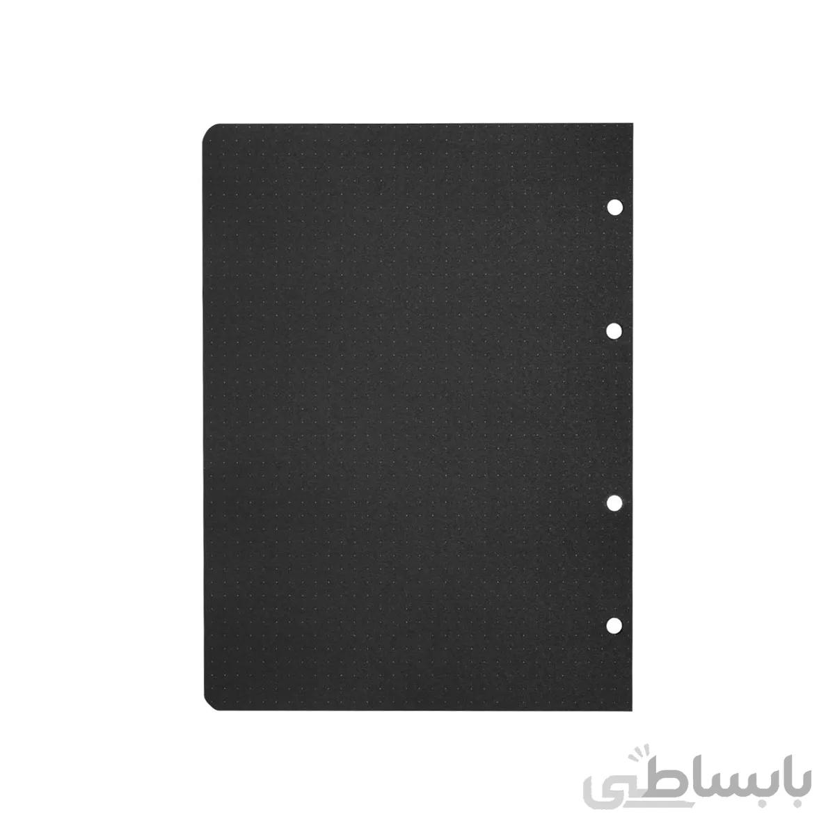 کاغذ کلاسور کوچک نقطه دار سیاه بسته 20 برگی