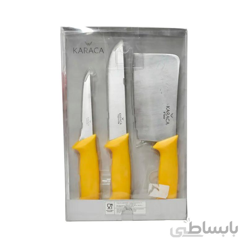 سرویس چاقو آشپزخانه 3 پارچه کاراجا کد93754
