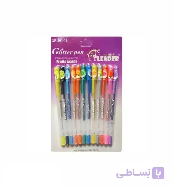 خودکار اکلیلی 12 رنگ مدل stationery leader
