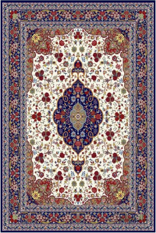 فرش ستاره کویر یزد کلکسیون شاهکار نوین طرح N-083-2509