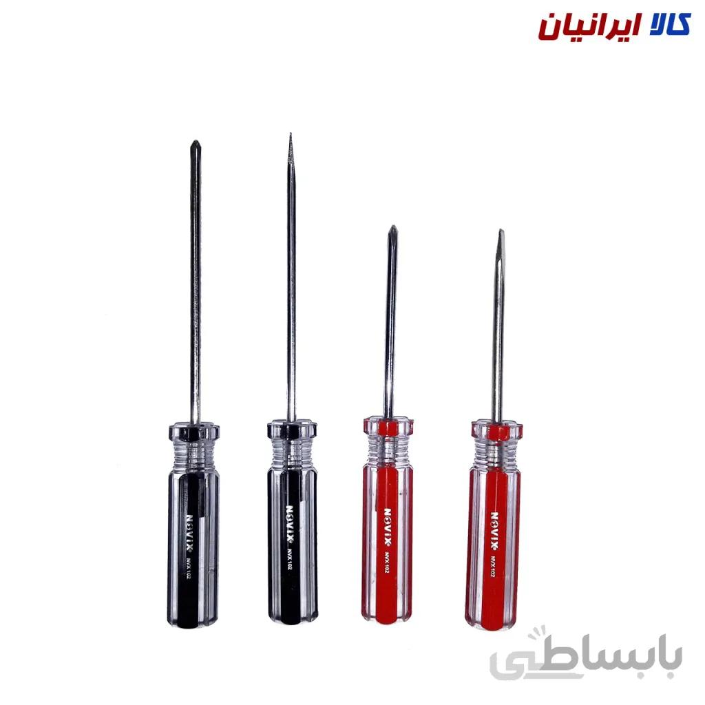 پیچ گوشتی ۴ عددی Novix