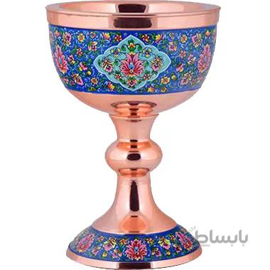 سنگاب مسی طرح پرداز اثر آقاجانی ارتفاع 28سانتی متر کد C-475