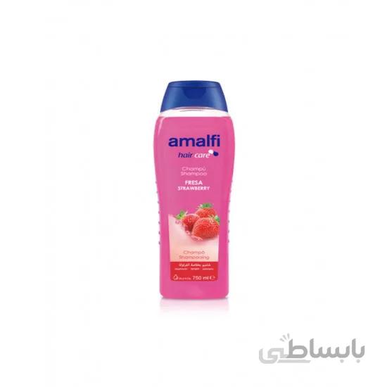 شامپو روزانه آمالفی (Amalfi) مناسب تمام موها حاوی عصاره توتفرنگی حجم 750 میل