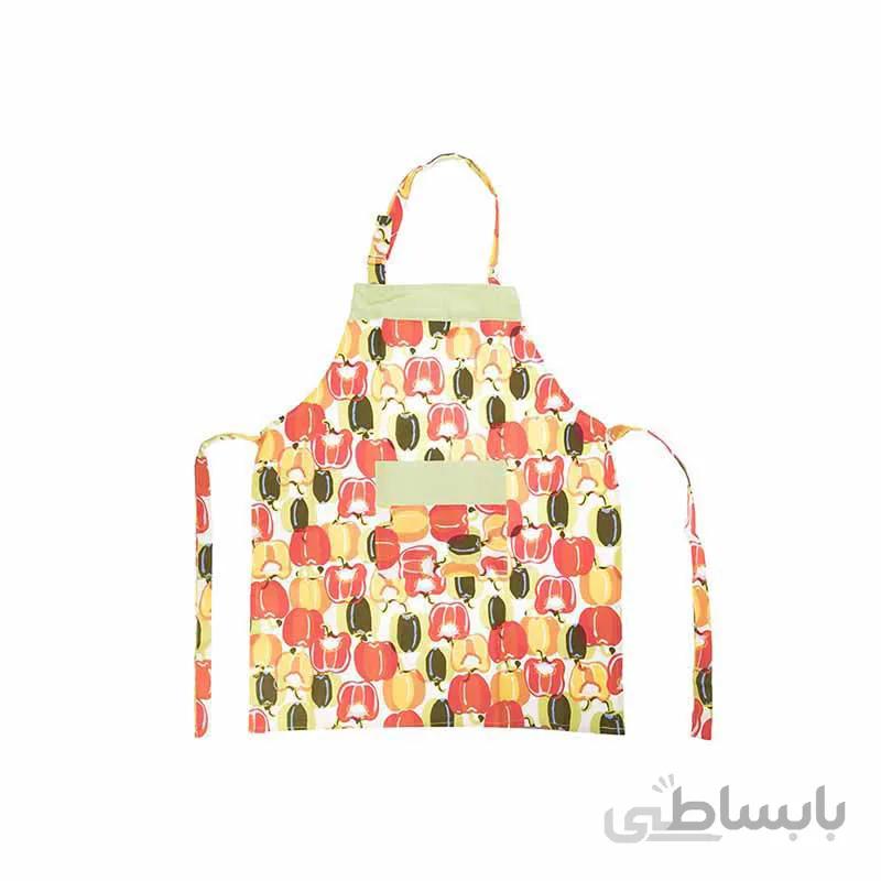 پیشبند کتان رزین تاژ طرح فلفل دلمه ای