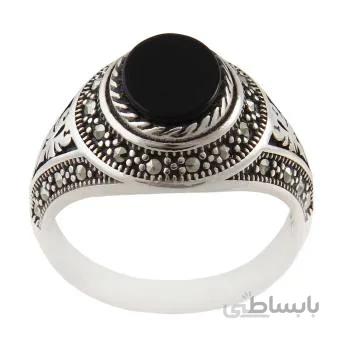 انگشتر نقره مردانه مدل ترک کد AM_1296