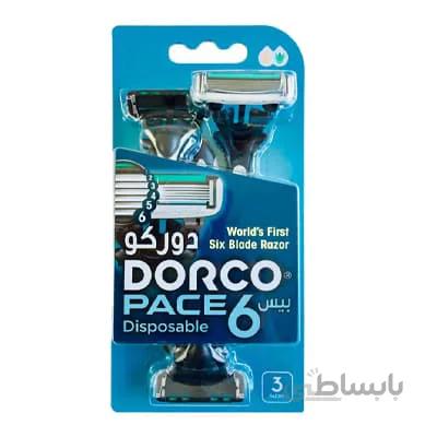 خود تراش ۶ لبه دورکو Dorco بسته ۳ عددی