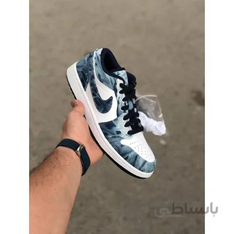 نایک ایرجردن وان ساق کوتاه air jordan 1 low Low Cut Denim Blue