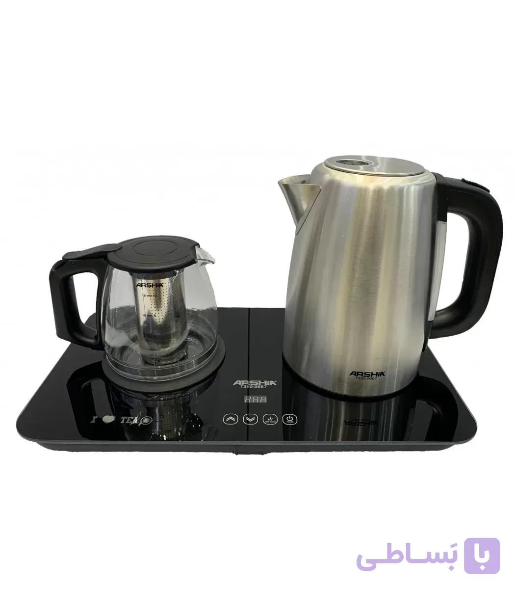 چای ساز لمسی ( بغل هم ) عرشیا مدل T395-2667