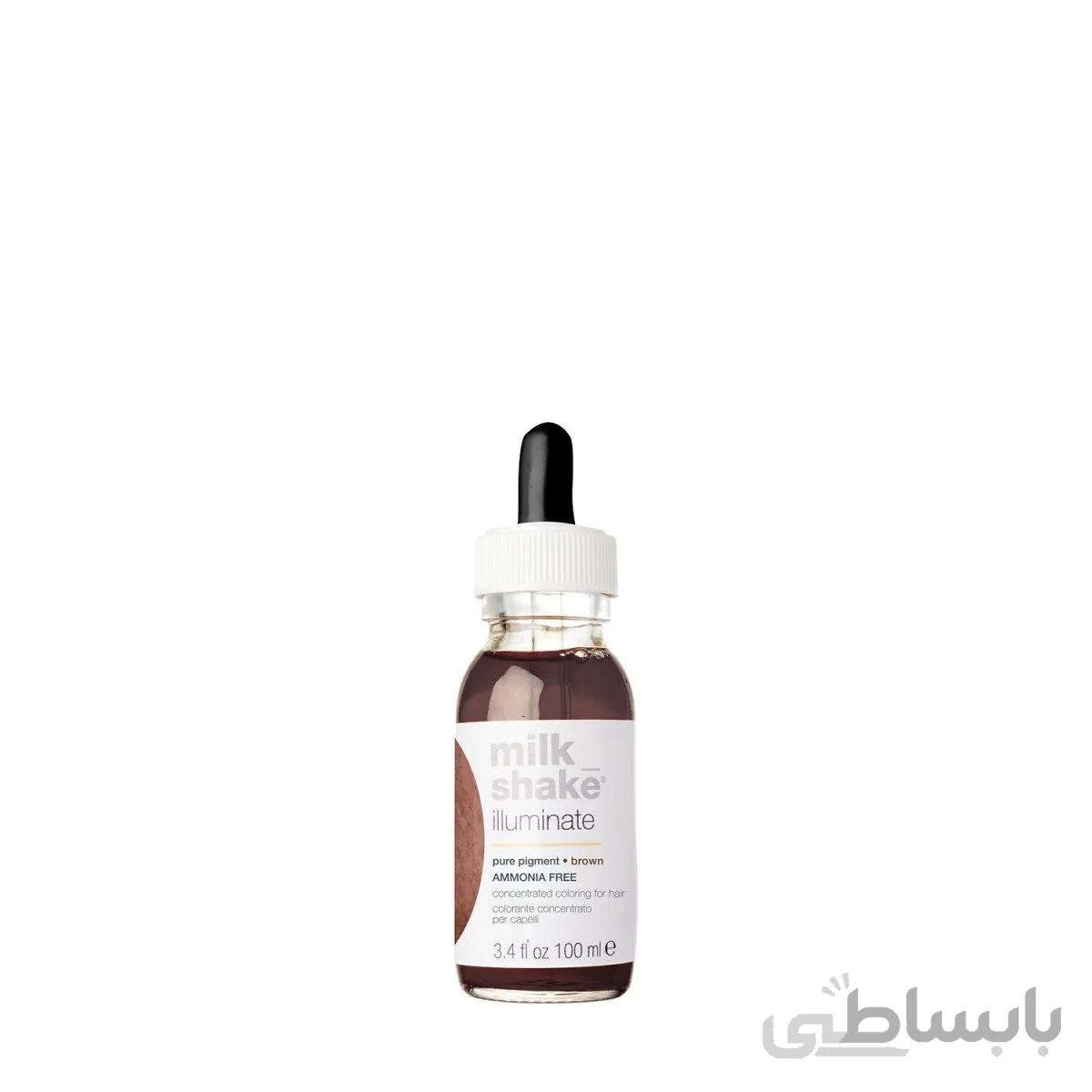 پیگمنت خالص قطره ای میلک شیک 100 میل رنگ brown