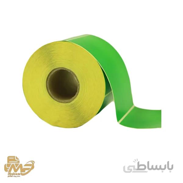 لیبل (برچسب) کاغذی سبز تک ردیفه 125×95