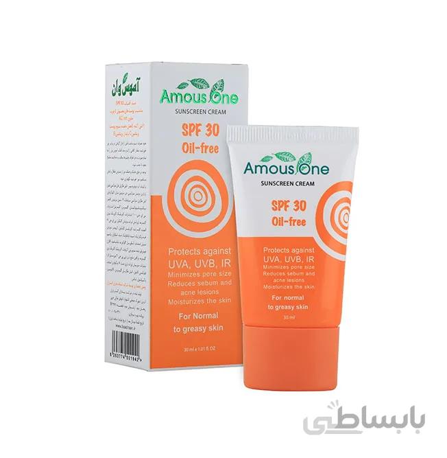 کرم ضد آفتاب بدون چربی آموس وان spf30