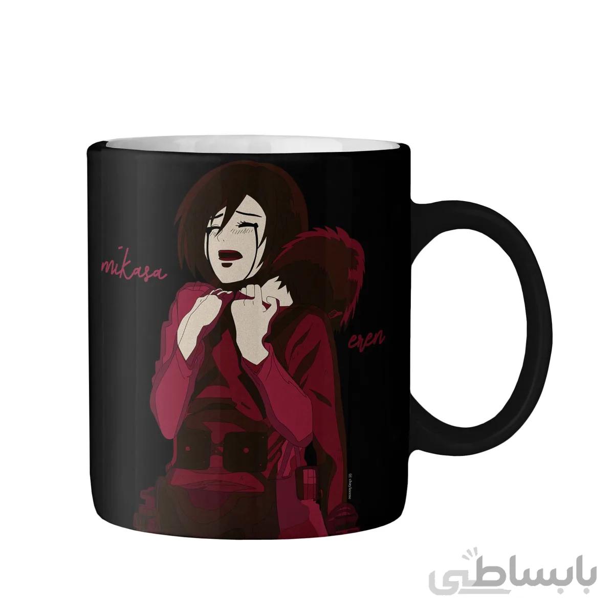 ماگ حرارتی مدل انیمه اتک آن تایتان شخصیت میکاسا و ارن Attack On Titan کد KCT10354