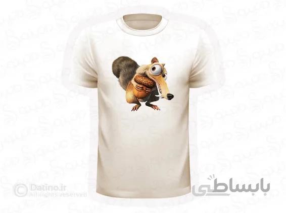 تیشرت بازی سنجاب عصر یخبندان اسکارلت tshirt-36