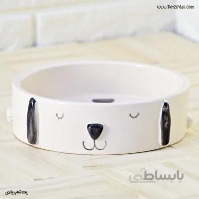 ظرف سرامیکی سگ طرح هاپو قطر ۱۶ سانتی متر کد ۵۵۹