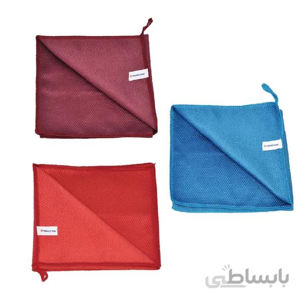 دستمال نظافت شیشه خودرو تام کلین مدل TC-dt40ssx3 بسته سه عددی