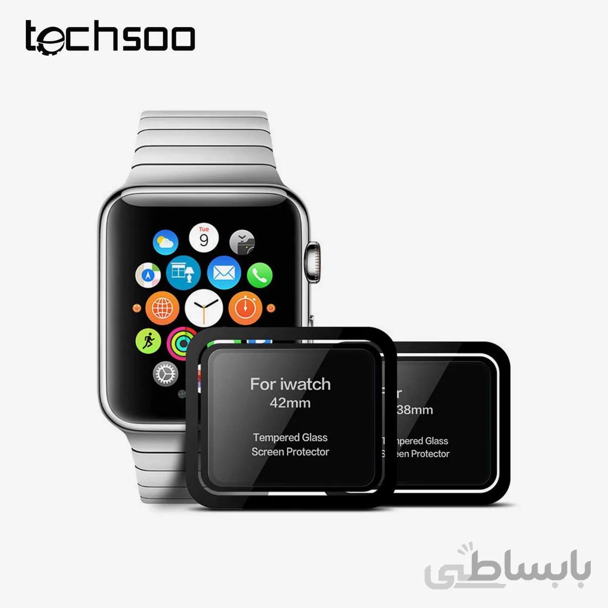 گلس تمام چسب با پوشش منحنی اپل واچ Full Glass Apple Watch 38mm