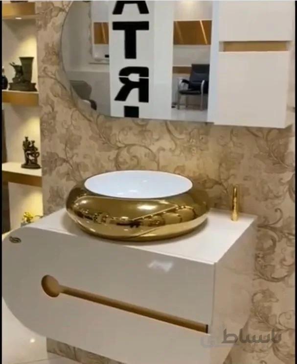 کابینت روشویی جنسیس طلایی کاترین (ارسال رایگان)