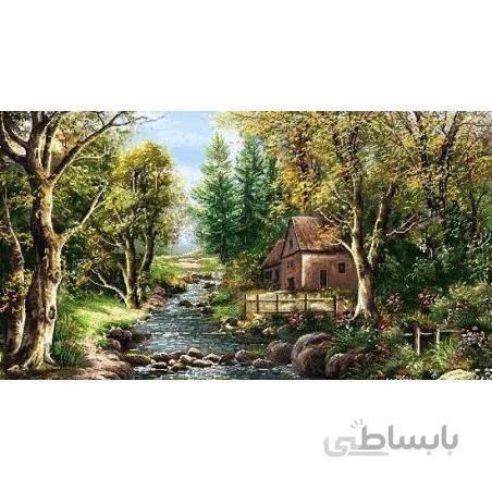 نخ و نقشه تابلو فرش طبیعت کد 33 طرح منظره رویایی