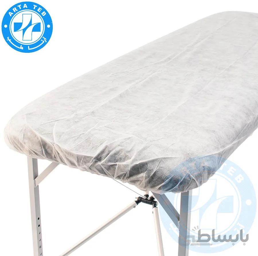 ملحفه یکبار مصرف کشدار 80*220 | سفید 25 گرم ا ملحفه یکبار مصرف دو سرکش 80 در 220