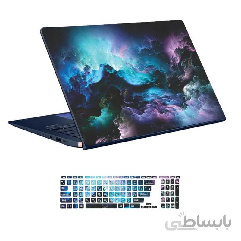 اسکین لپ تاپ طرح Colors کد ۸۲ به همراه استیکر کیبورد