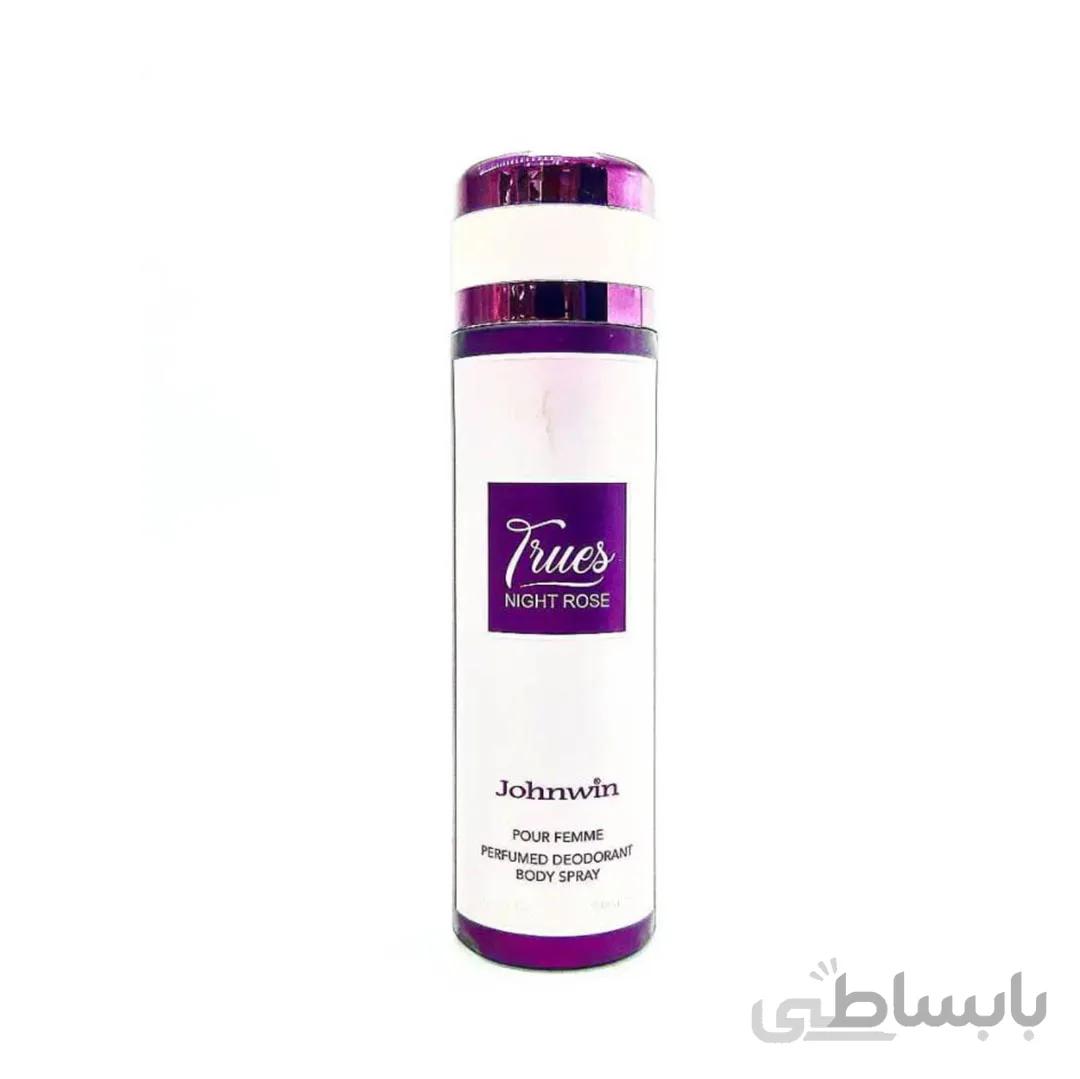 اسپری بدن زنانه جانوین مدل Trues Night Rose Johnwin