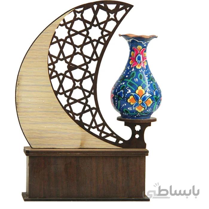 تندیس گلدان طرح مس و پرداز ارتفاع 8 سانتی متر کد TT-11