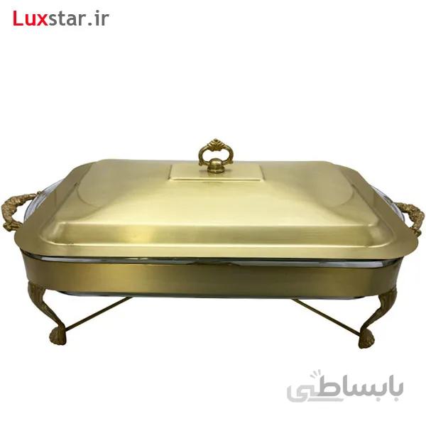 سوفله خوری مستطیل برنجی ایران کادو مدل 511db ا Irankado DB511 Brass Dish