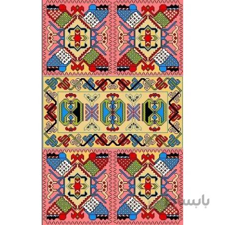 نخ و نقشه فرش درشت باف کد 8