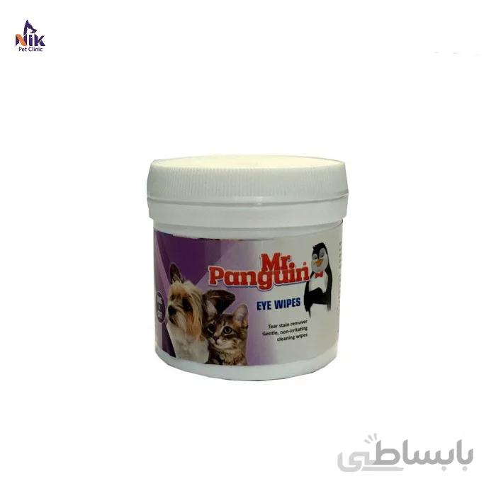 دستمال تمیز کننده چشم سگ و گربه مستر پنگوئن ۷۰ عددی ا Mr. Panguin eye Wipes for Cats and Dogs 70 pcs