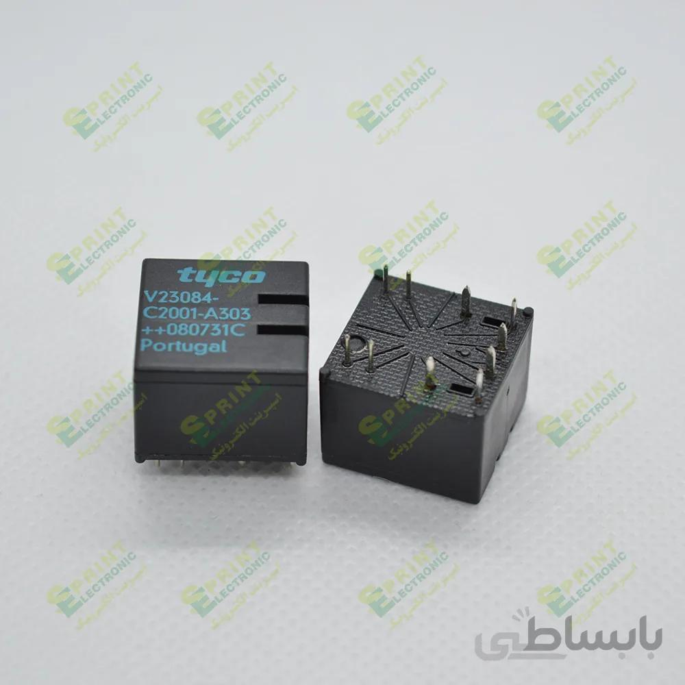 رله 12 ولت دوبل ماشینی 10 پایه 25 آمپر tyco V23084-C2001-A303
