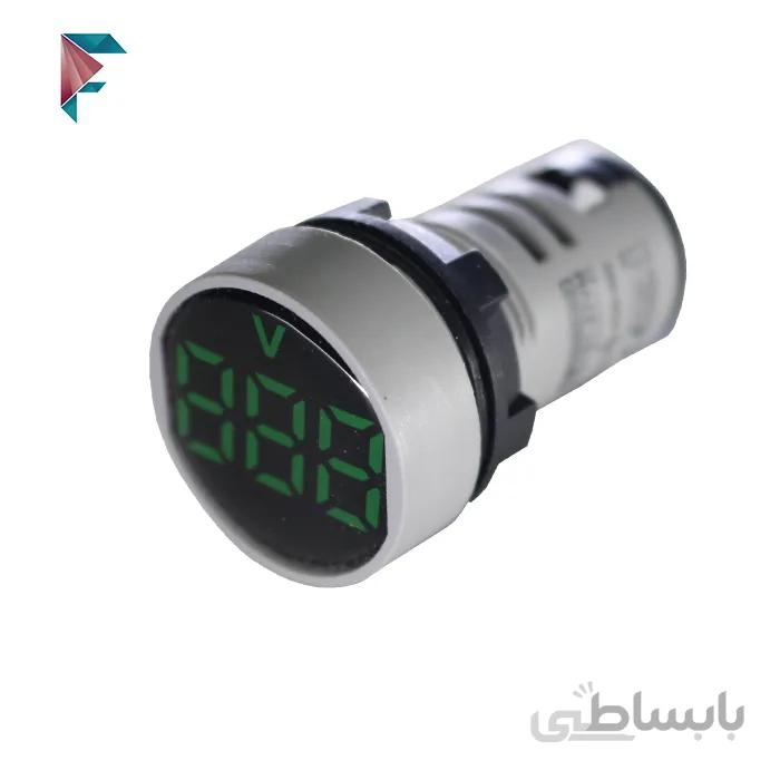 ولت متر چراغ سیگنالی | سبز| 20 تا 500 ولت AC | قطر 22 | معمولی