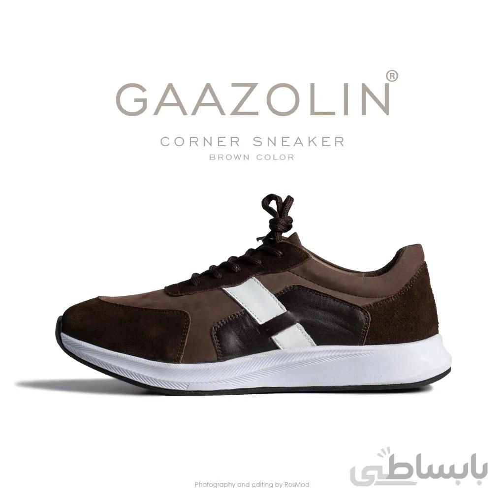کتانی زنانه کرنر گازولین شکلاتی – GAAZOLIN Corner Sneakers Brown
