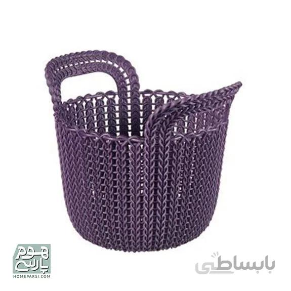 سبد کرور مدل KNIT مدل 575703 رنگ بنفش