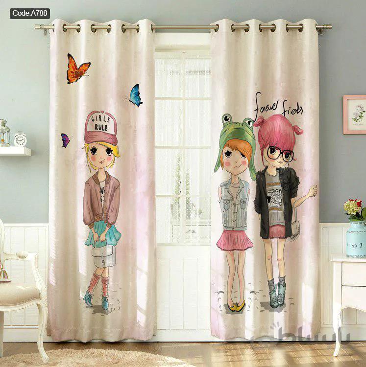 پرده پانچی چاپی کد A788