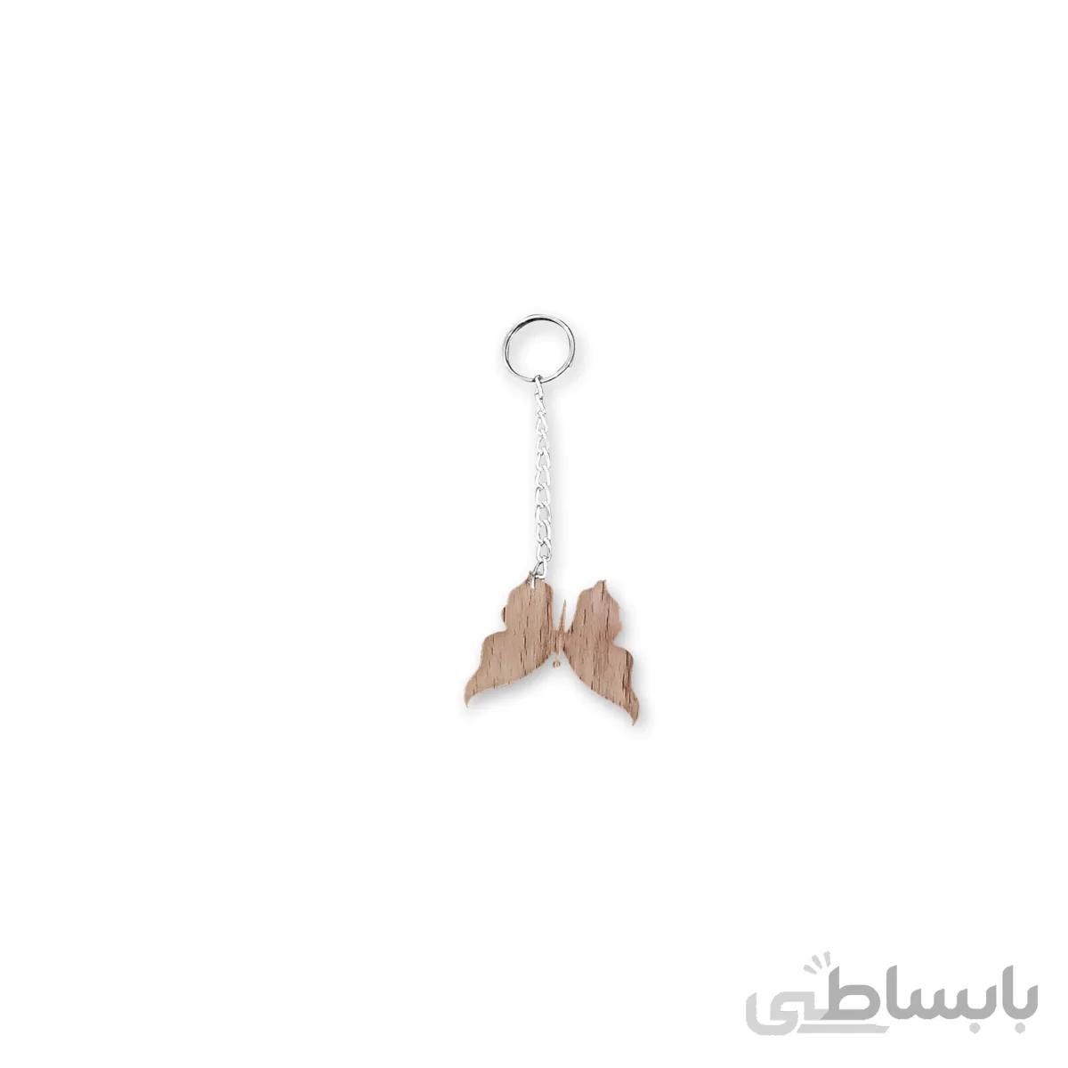 دسته كلید طرح پروانه – نقره ای