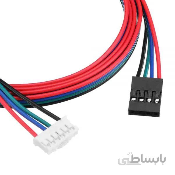 کابل استپر موتور Nema17 با سوکت هوزینگ چهار پین و طول 1 متری / Stepper Motor Cable with 4 pin dupont connector
