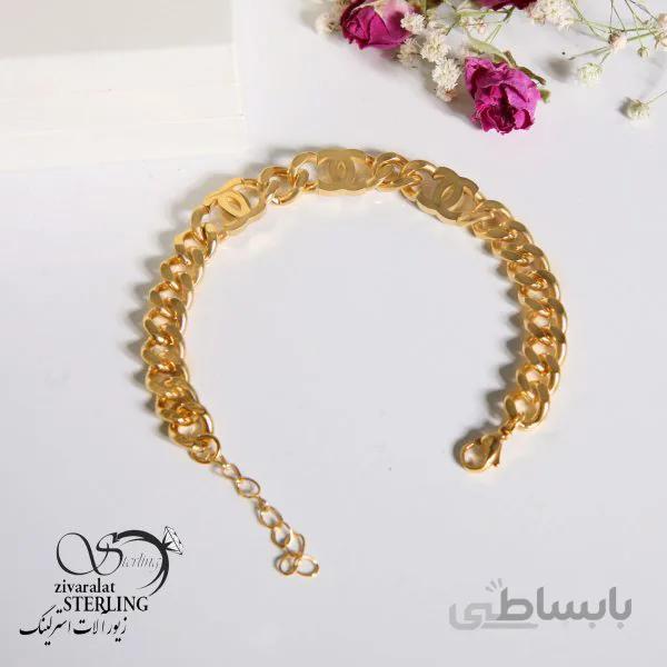 دستبند زنانه طرح طلا کد 181471
