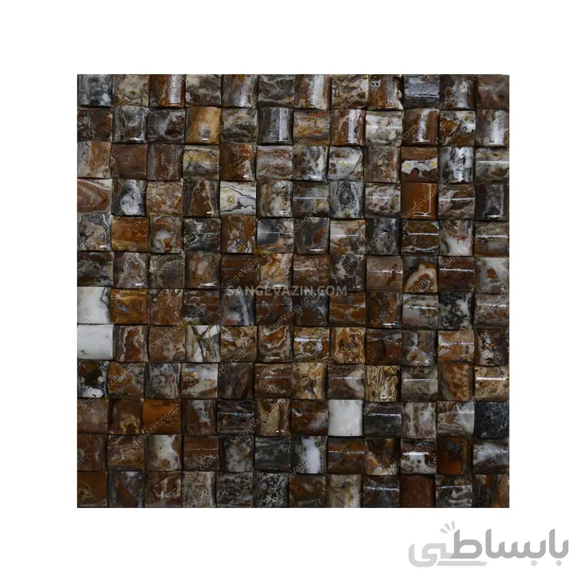 سنگ آنتیک نیم گرد قهوه ای