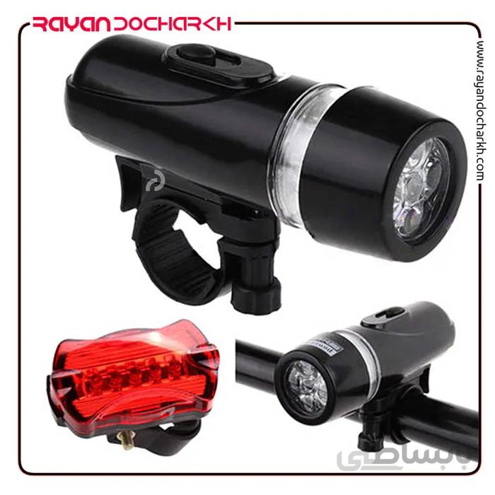 چراغ جلو و عقب دوچرخه باتری خور مدل LED WJ-101