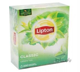 چای سبز کیسه ای لیپتون مدل کلاسیک بسته 100 عددی