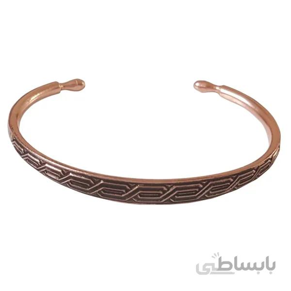دستبند مسی مردانه نقش زنجیر کد jw61
