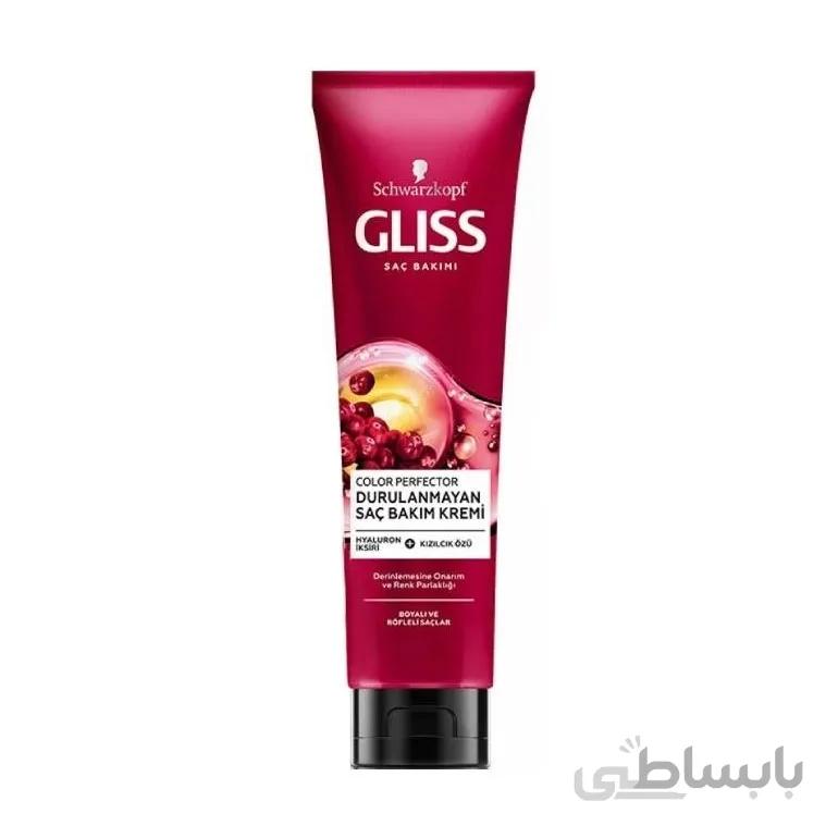 کرم مو تثبیت کننده رنگ مناسب موهای رنگ شده حجم 150 میل گلیس ا Gliss Color Perfector Leave In Conditioner 150ml
