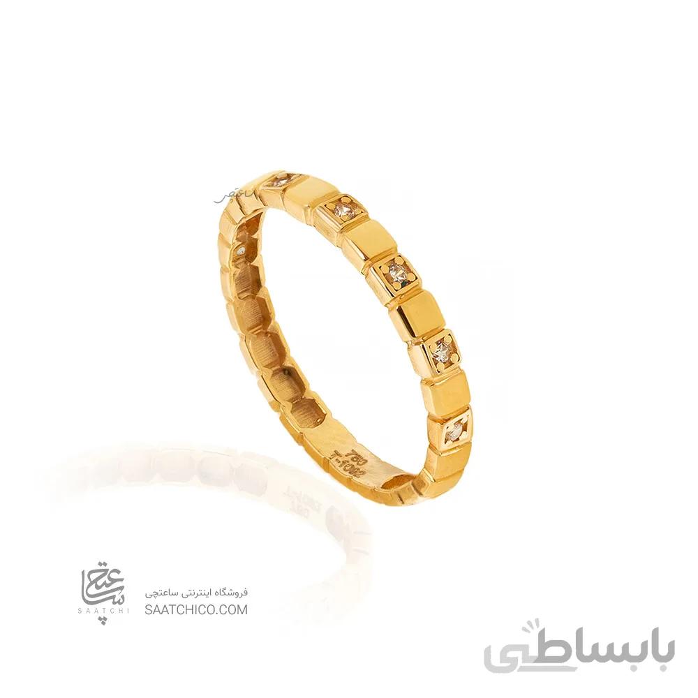 انگشتر طلا طرح شوپارد مدل نگین دار کد CR546
