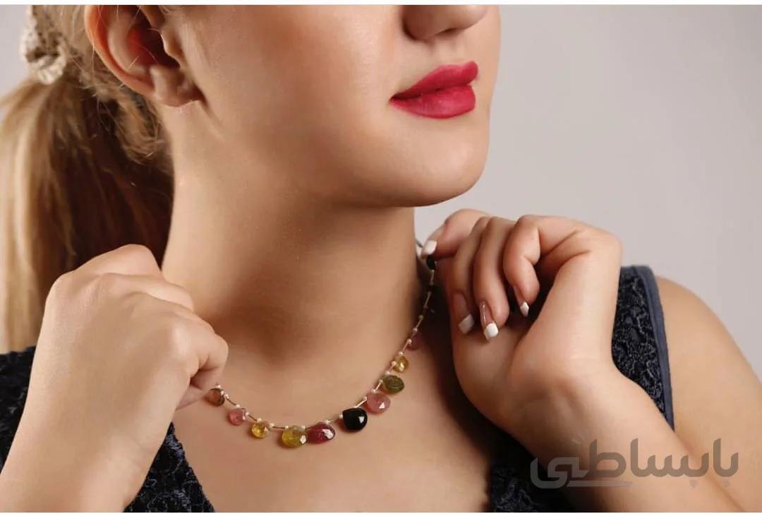 گردنبند زنانه تورمالین
