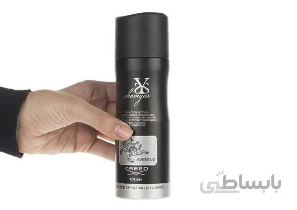 اسپری مردانه شمیاس مدل Aventus حجم 200 میل ا Shamyas Aventus Deodorant Body Spray 200ml