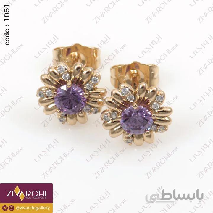 گوشواره میخی ژوپینگ (طرح گل) 1051