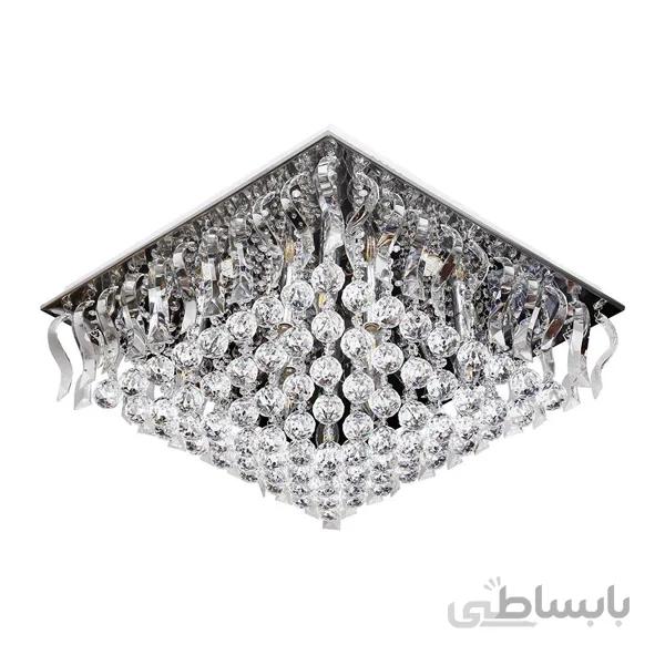 لوستر سقفی کریستالی چشمه نور کد A6638/60-60-S-C کروم