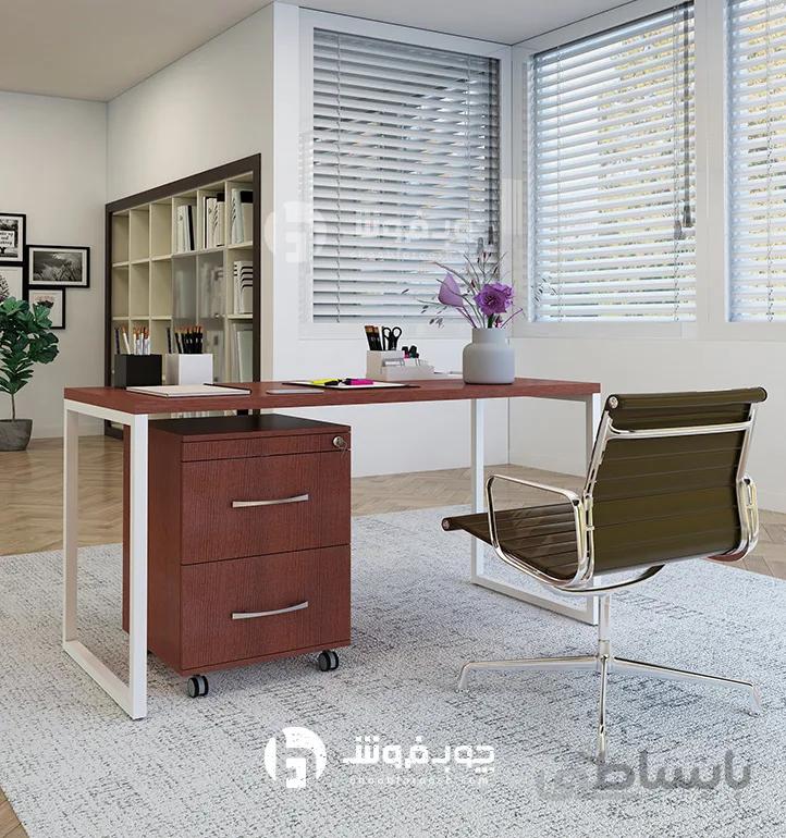 فایل دو کشو چرخدار با قفل مرکزی
