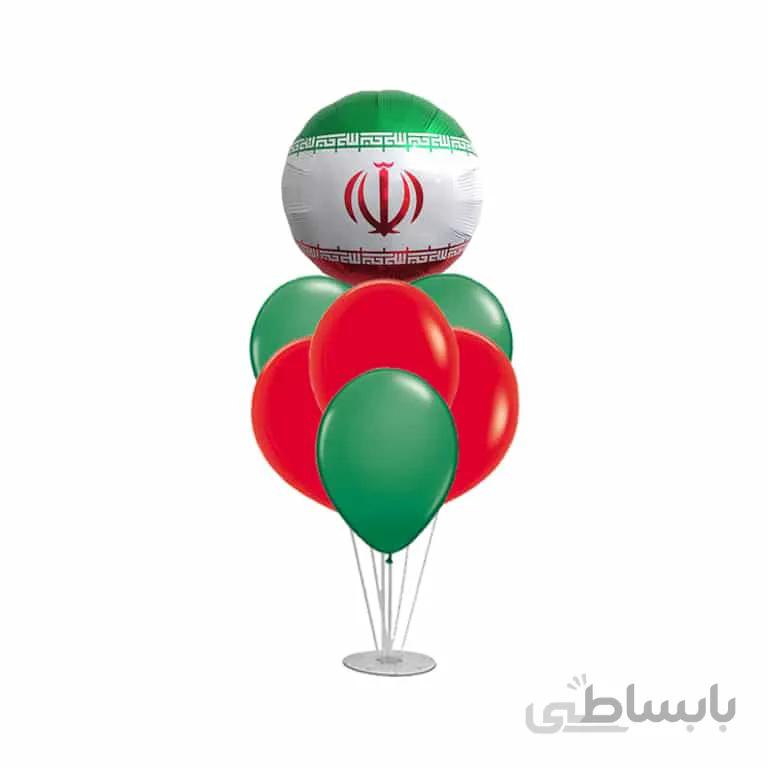 استند بادکنک 7 شاخه پرچم ایران مدل STA325